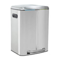 13 Gallon Stainless Steel Trash Can with Lid - Removable Inner Bucket