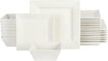 Zen Buffet Hard Square Porcelain Dinnerware Set, Service for 8