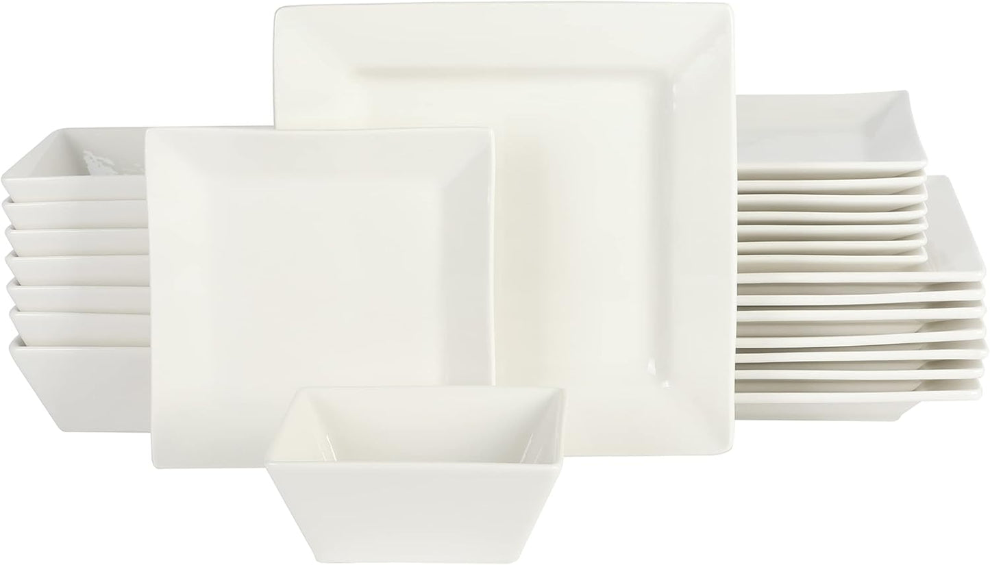 Gibson Home Zen Buffet Dinnerware Set for 8, Durable Porcelain
