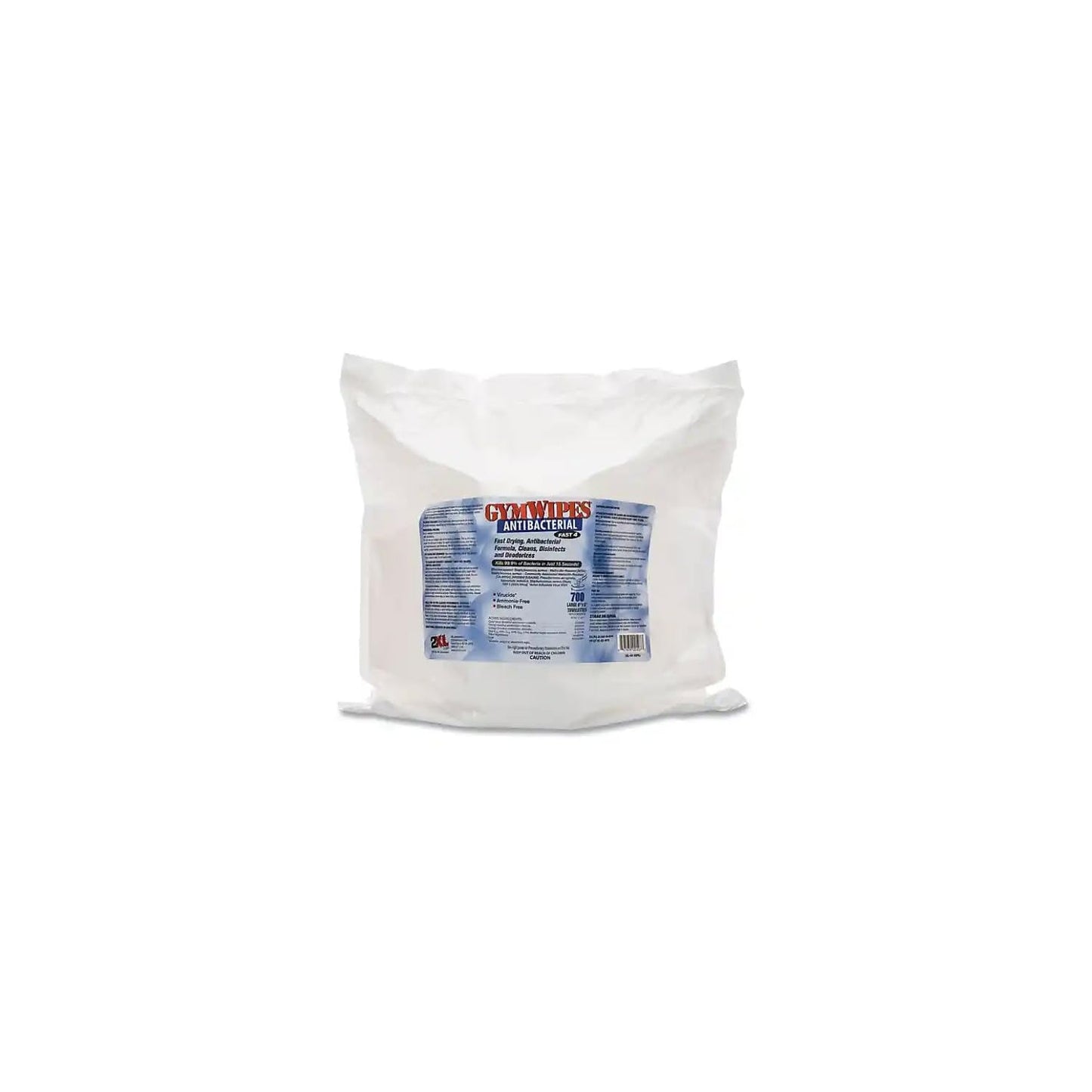 GymWipes Antibacterial Fast Towelettes Bucket Refill Pack of 4