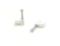 Single Coaxial Cable Clips 50 Pack - Secure Cat6 and RG6 Fasteners