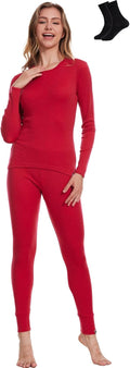 Merino Wool Base Layer Set for Women - Warm, Ultra Soft Thermal