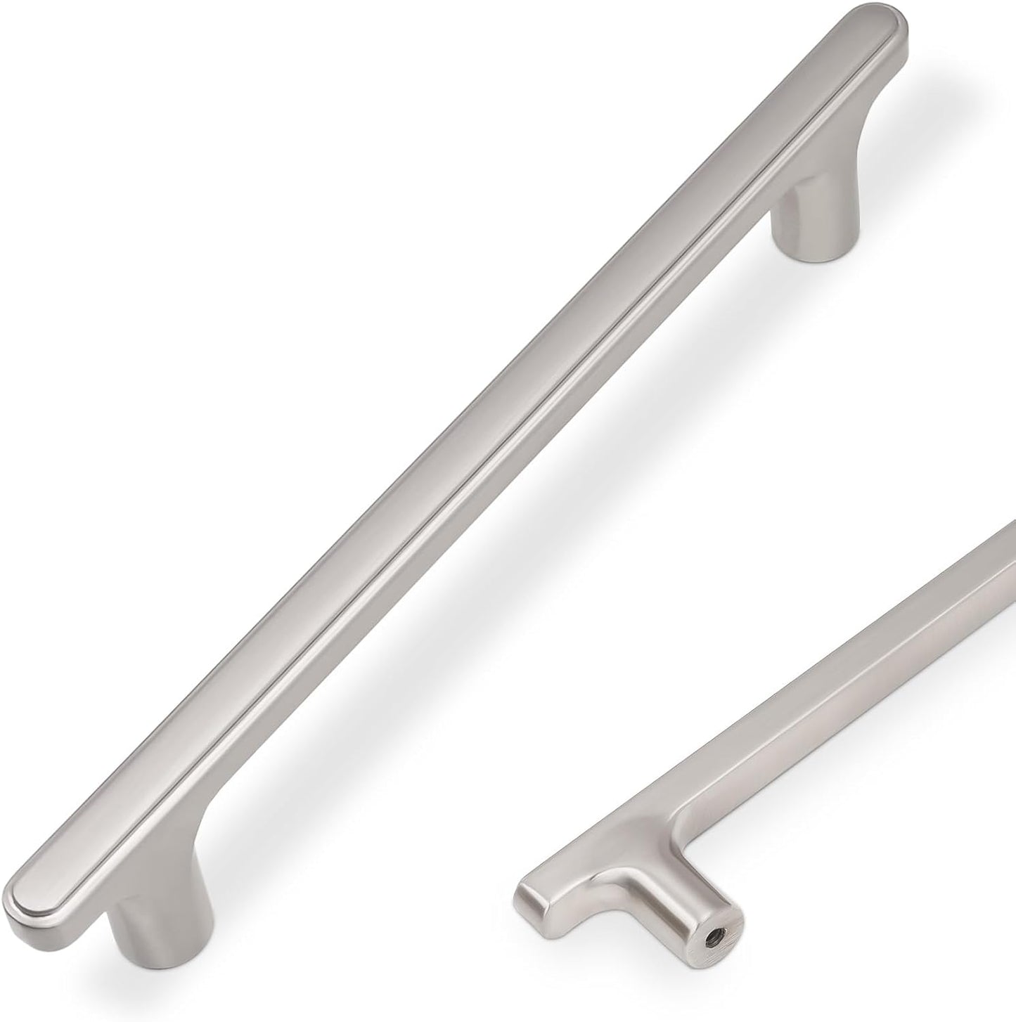 COTYKILEY 10 Pack 6-1/4 Inch Satin Nickel Cabinet Handles
