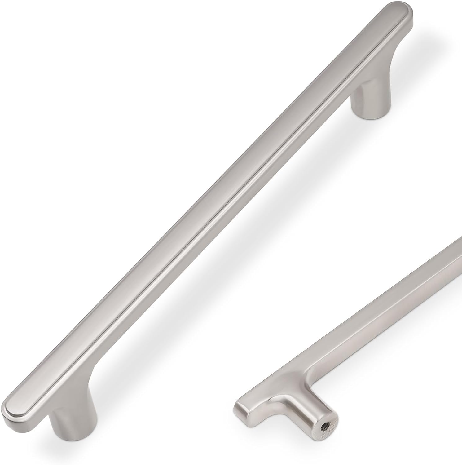 COTYKILEY 10 Pack 6-1/4 Inch Satin Nickel Cabinet Handles