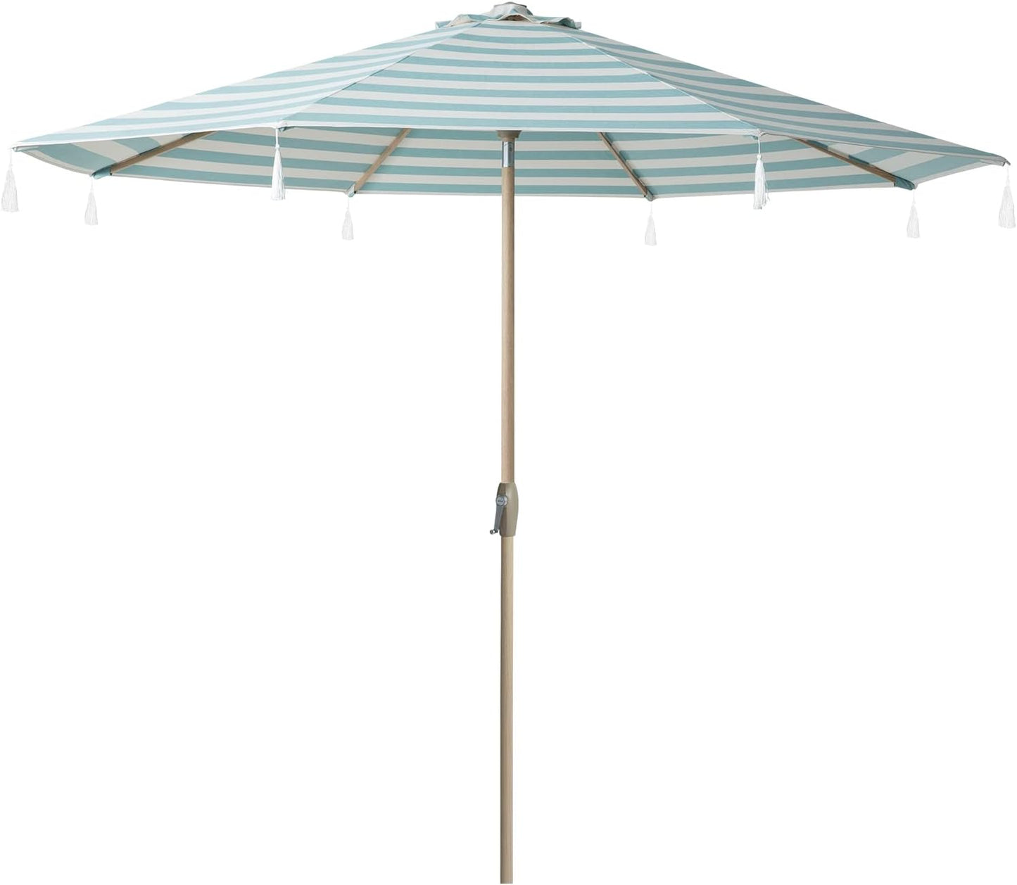 Tempera Striped Patio Umbrellas with Crank & Auto-Tilt Feature