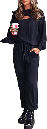 Pink Queen Womens 2 Piece Sweatsuit Outfits for Comfort and Style