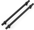7-1/2 in Black Cabinet Pulls 25 Pack - Matte Euro Bar Handles