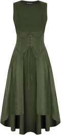 Scarlet Darkness Women Renaissance Underbust Pirate Peasant Dress low