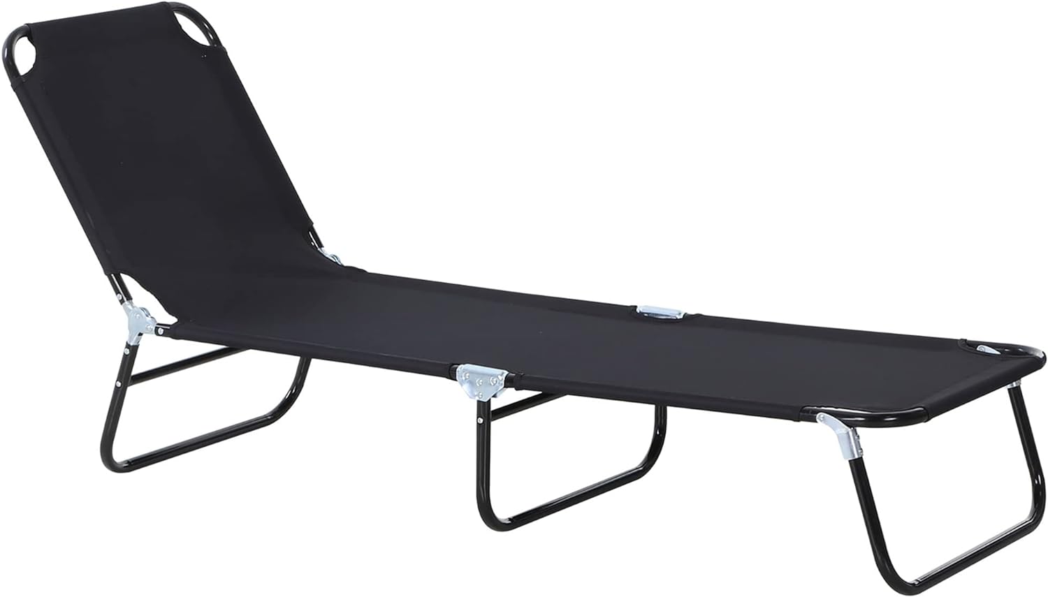 Outsunny Foldable Chaise Lounge - 5-Level Recline, Steel Frame