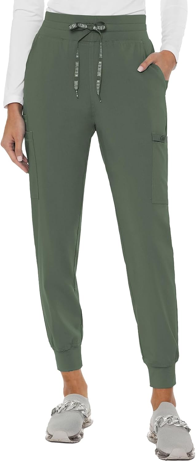 Med Couture Women's Cargo Scrub Jogger Pants for All-Day Comfort