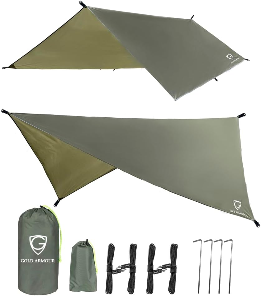 Gold Armour Rainfly Tarp 12x10ft Waterproof Camping Gear