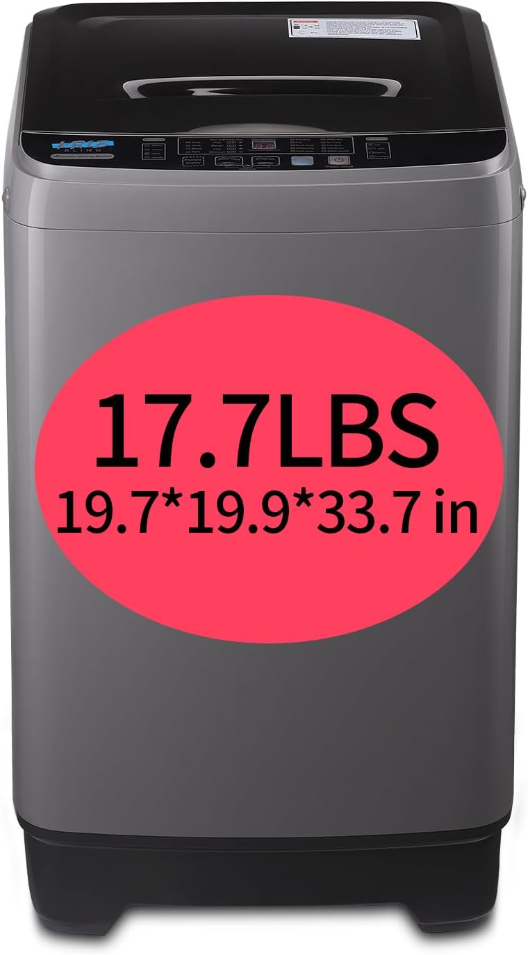 17.7 lbs Portable Washer with 10 Programs & LED Display - Ideal for Small Spaces