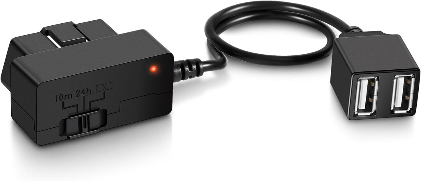 Constant Power Cable for Garmin Dash Cam with Dual USB Adapter
