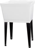 19 Gallon Thermoplastic Utility Sink with Adjustable Legs - White