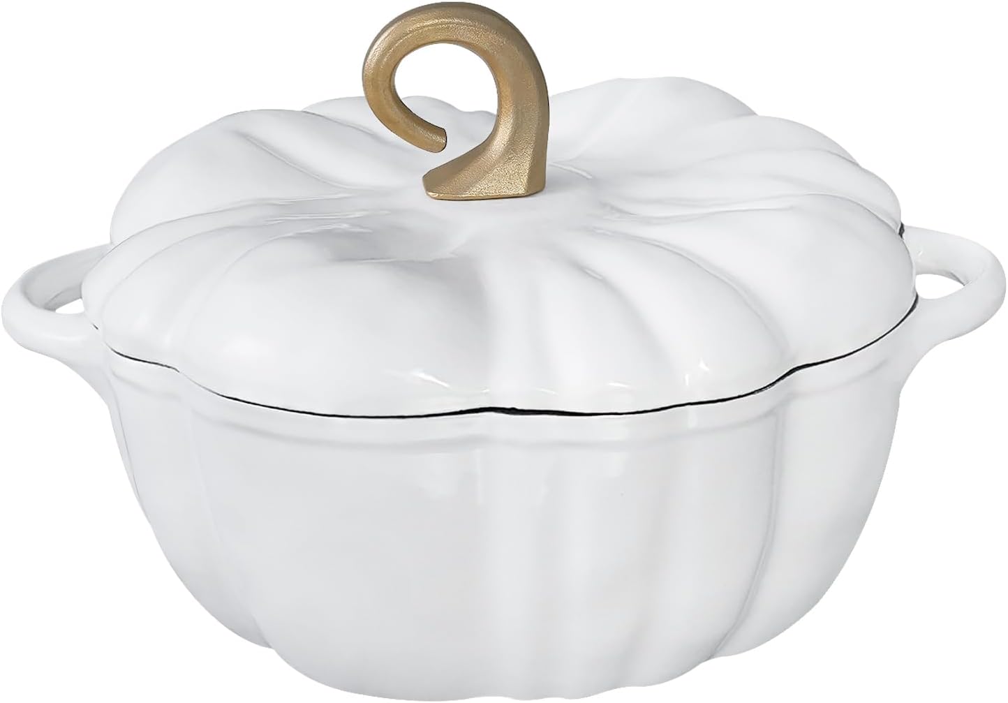 Pumpkin Dutch Oven Pot with Lid for Fall Cooking and Baking