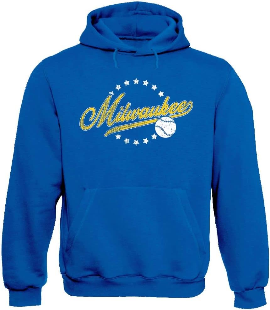 Xtreme Apparrel Team Vintage Style Men's Hoodie for Baseball Fans