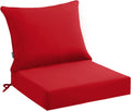 Outdoor Seat Cushion Set 24 x 24 x 4 in - Waterproof Deep Seat