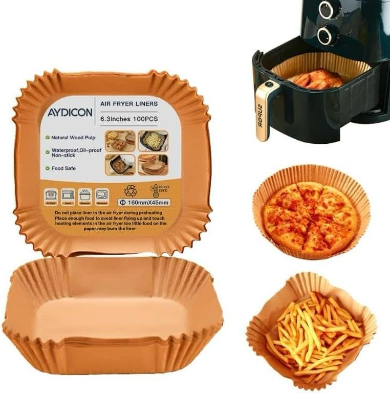 100 Non-Stick Air Fryer Liners by AYDICON