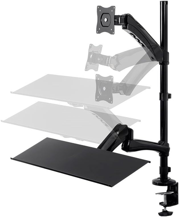 Adjustable Sit Stand Workstation Mount - Easy Ergonomic Solution