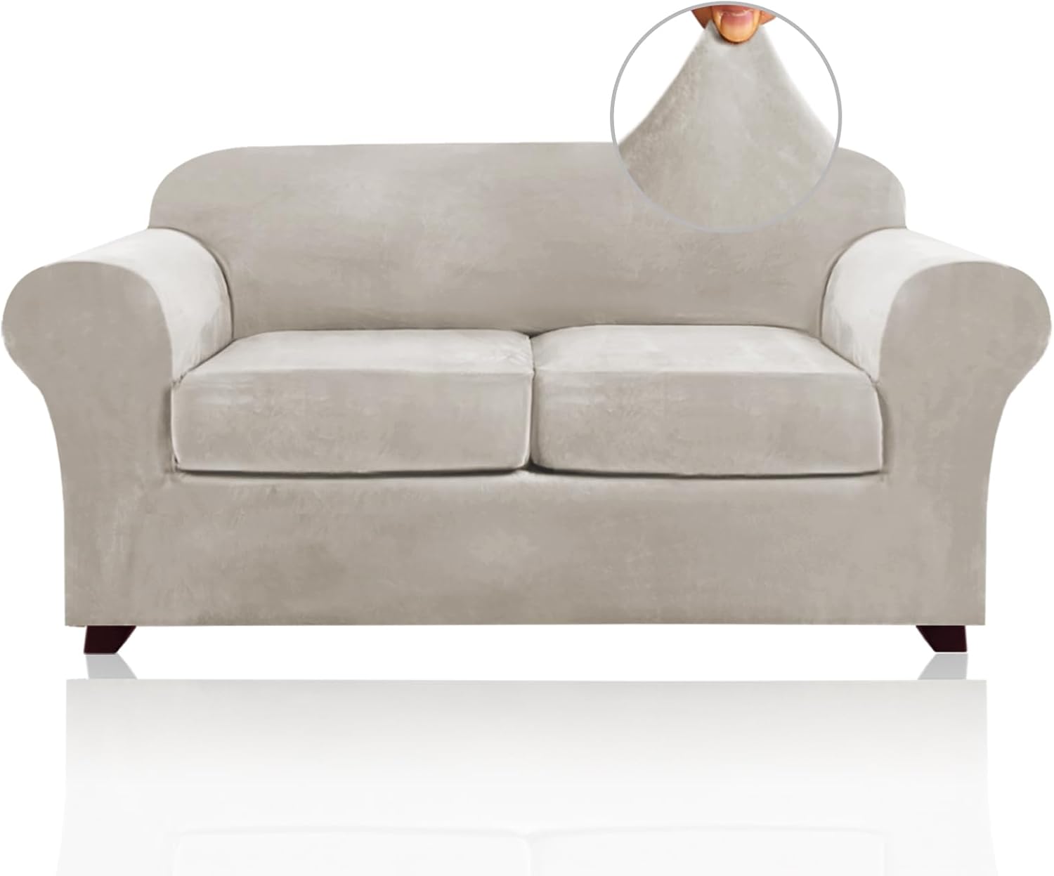 PrinceDeco Velvet Couch Cover for Loveseat - Stylish Protection