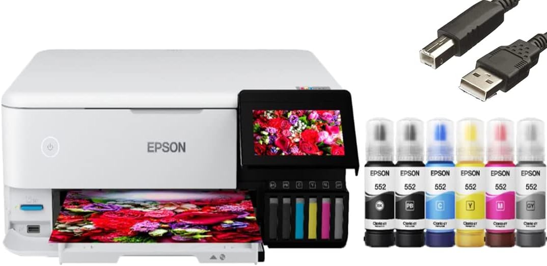 Epson EcoTank ET-8500: Wireless Photo Printer with Auto 2-Sided Printing