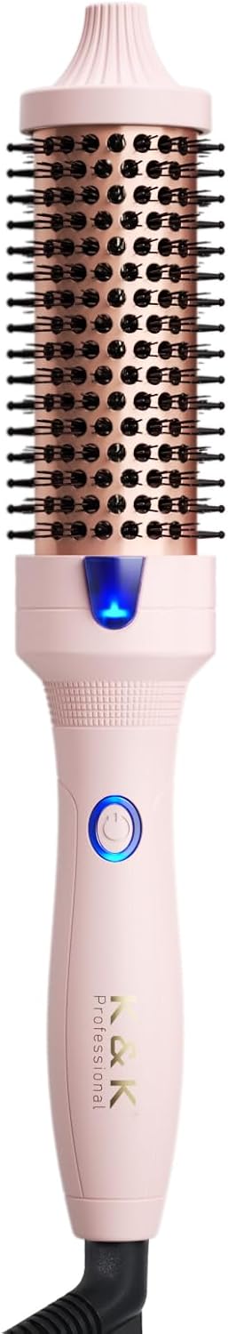 K&K 1.5 Inch Ceramic Tourmaline Ionic Curling Brush Volumizer