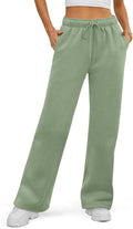 ATHMILE Womens Baggy Wide Leg Sweatpants - Fleece Lined Warmth Shoes