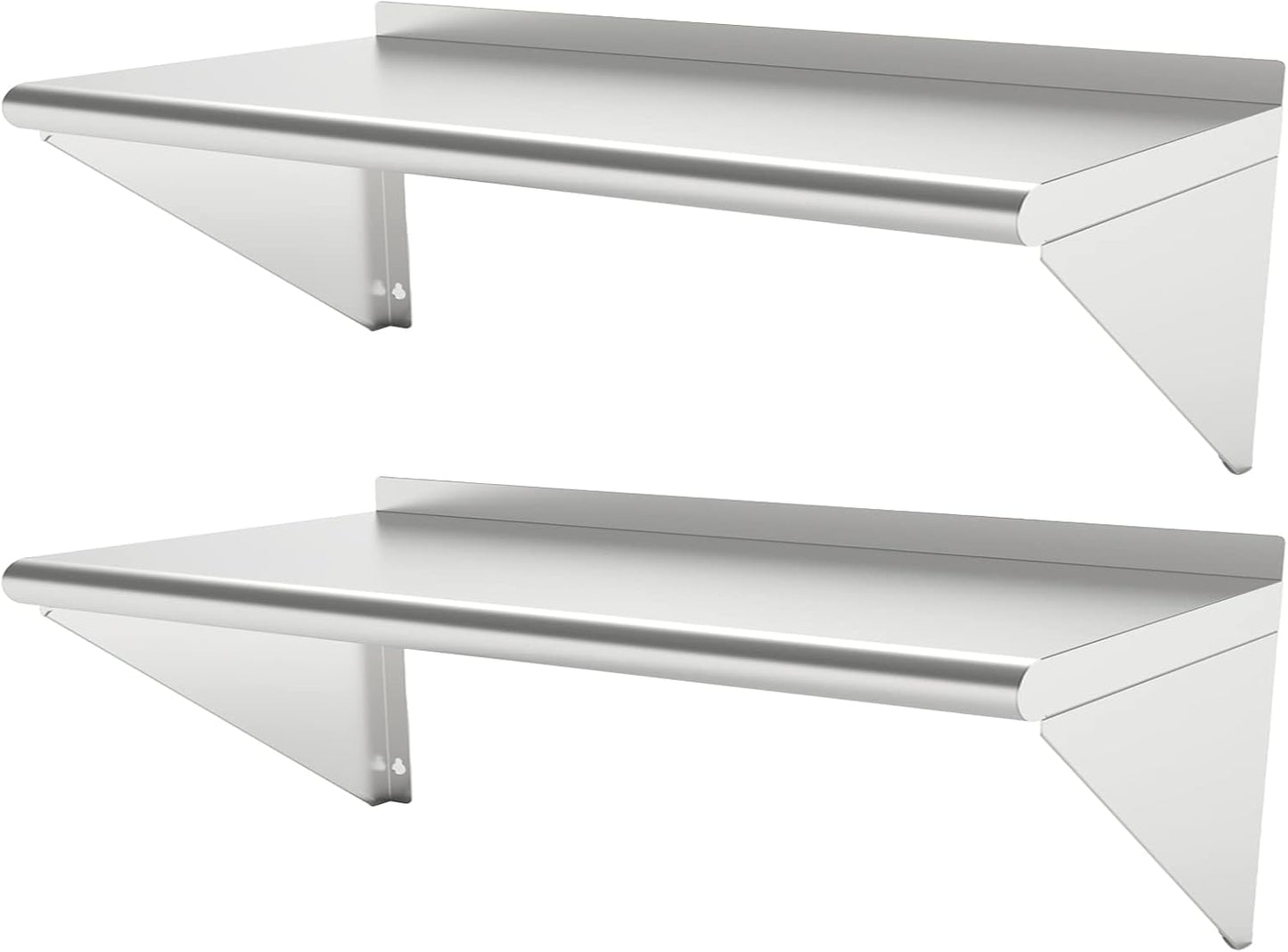 12x48 Stainless Steel Wall Mounted Shelf for Kitchen & More