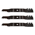 Set of Three Toothed Mulcher Mower Blades for John Deere 54in Deck