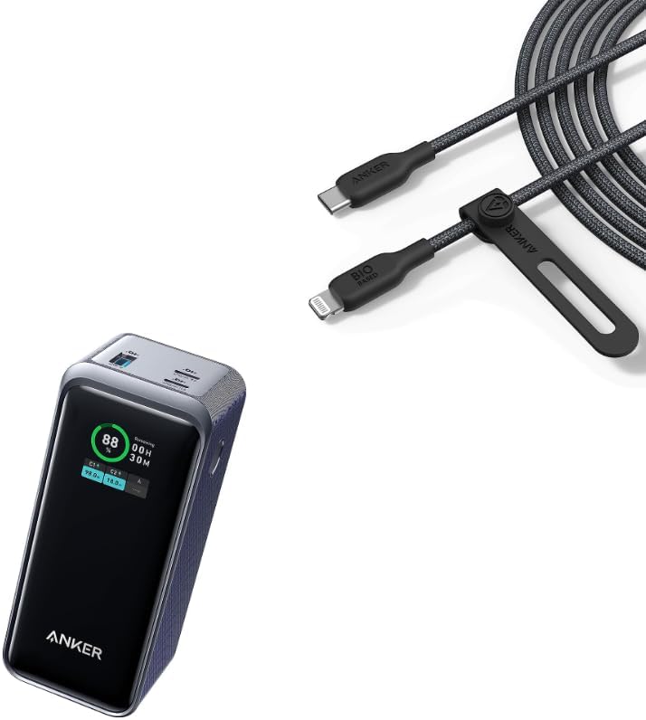 Anker 10ft Lightning Cable + 20,000mAh Power Bank - Faster Charging!