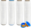 4 Rolls 18in x 1500 ft 80 Gauge Heavy Duty Stretch Wrap - Extra