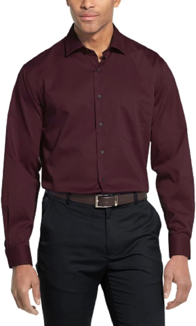 Van Heusen Men's TALL FIT Dress Shirt with Flex Collar Comfort