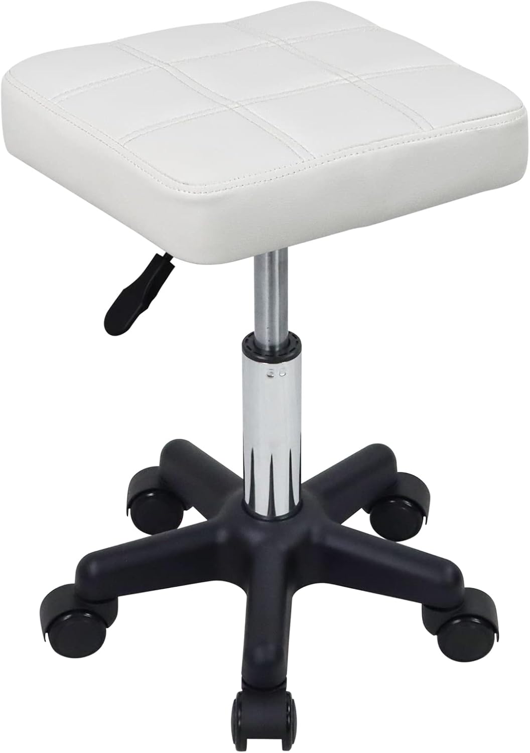FURWOO Square Swivel Stool with Wheels for Spa and Salon Use