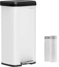 Kitchen Trash Can 18-Gallon Stainless Steel - Tall Soft-Close