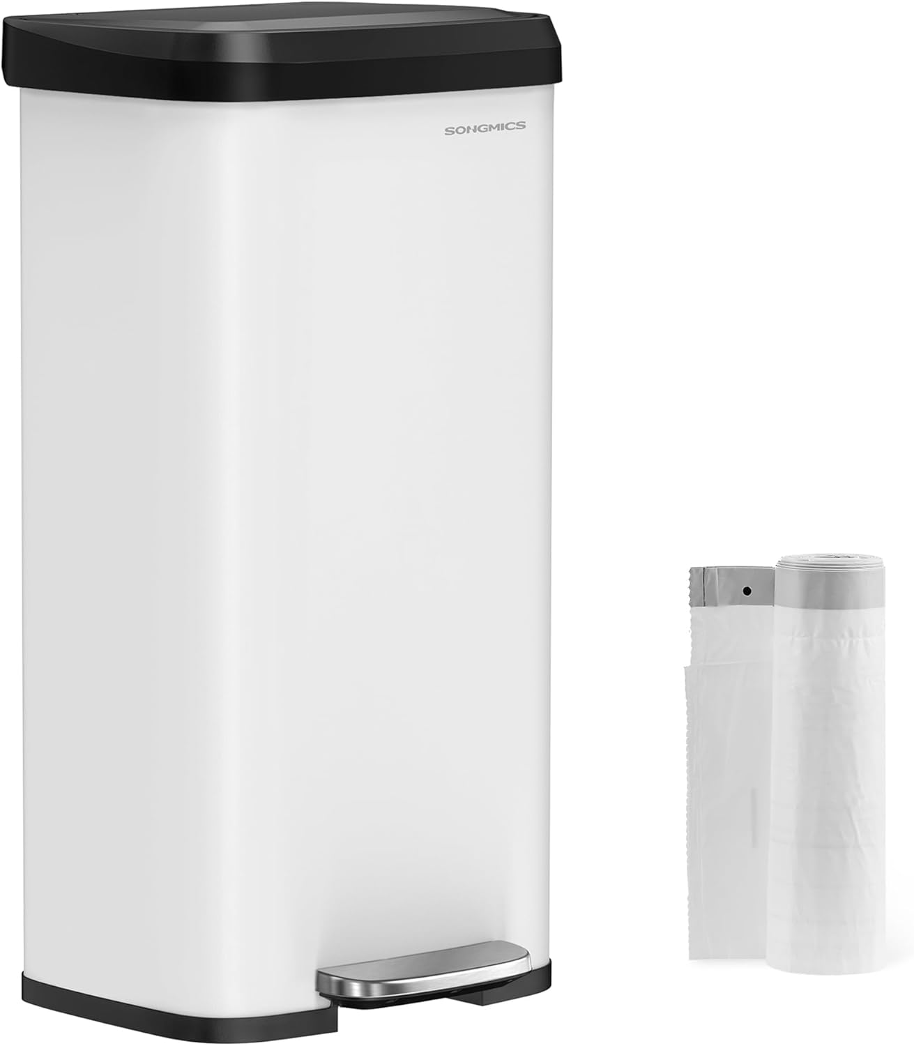 Spacious 18-Gallon Stainless Steel Kitchen Trash Can with Pedal