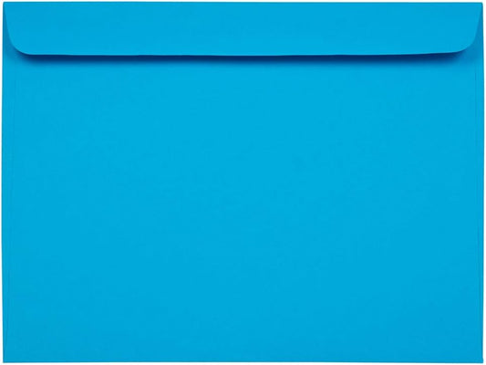 JAM PAPER 9 x 12 Blue Booklet Envelopes - Bulk 1000 Pack