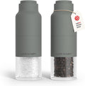 Ash Gray Salt and Pepper Grinder Set - Stainless Steel Manual Mills