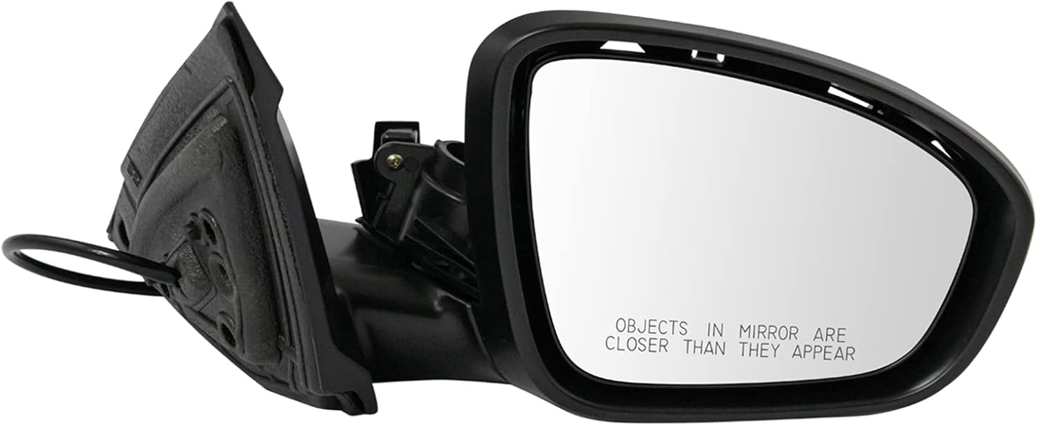 TRQ Power Mirror for 2019-2023 Nissan Altima - Black Finish