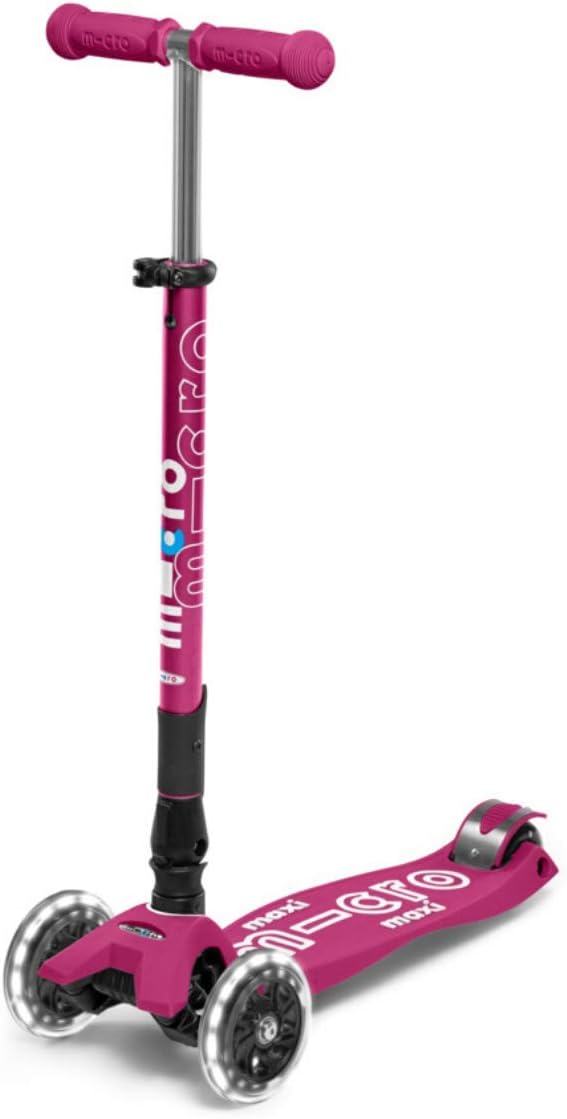 Foldable LED Micro Scooter - Light-Up Wheels, Ages 5-12