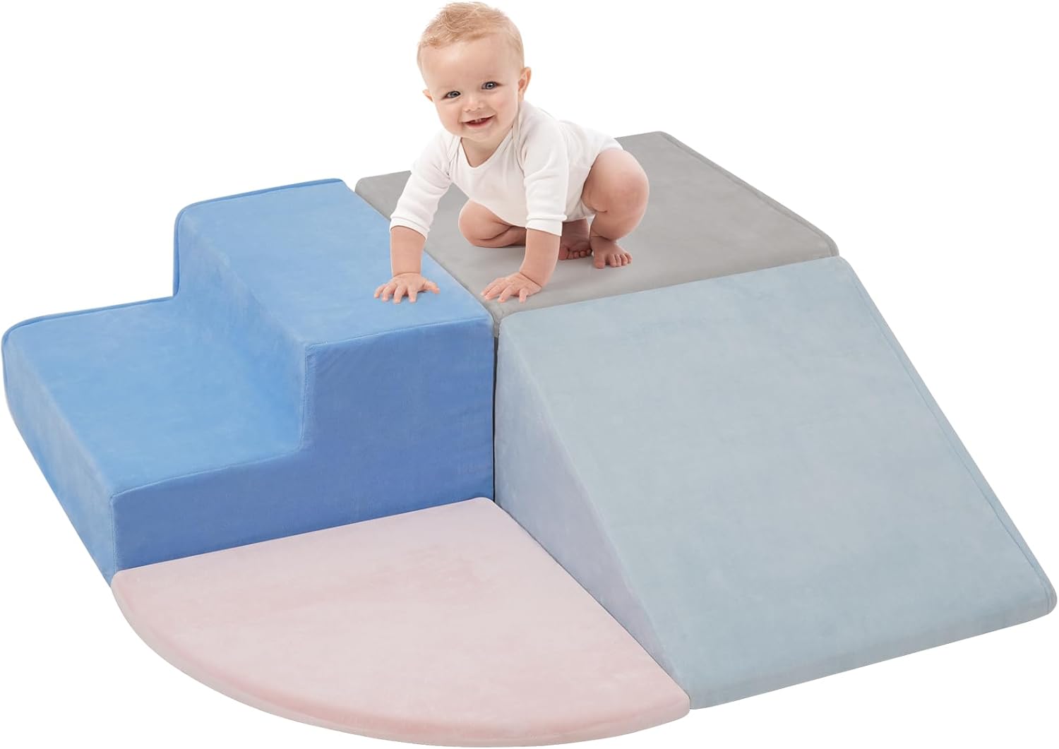 4-Piece Foam Climbing Blocks for Toddlers - Soft Play Set