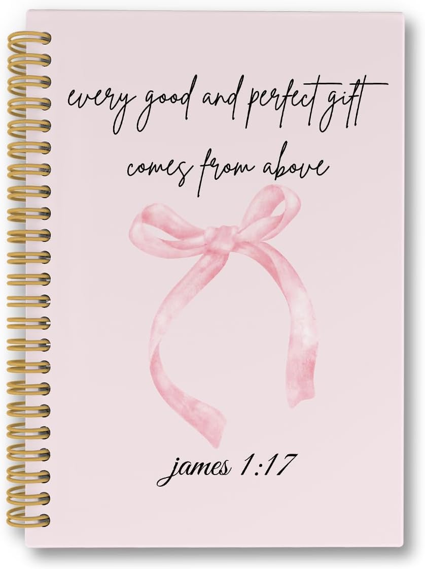 Pink Bow Coquette Notebook | Bible Journaling Bliss