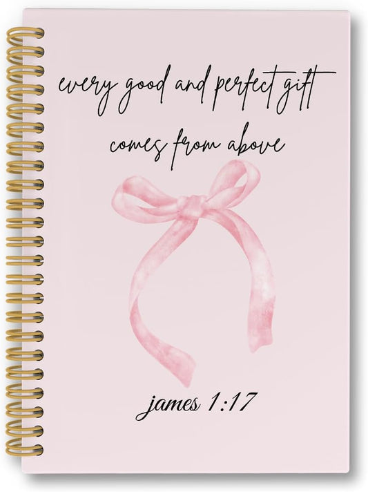 Pink Bow Coquette Notebook | Bible Journaling Bliss