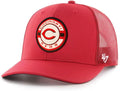 MLB Reds Red Berm Trucker Snapback Hat - Unisex Adjustable Fit