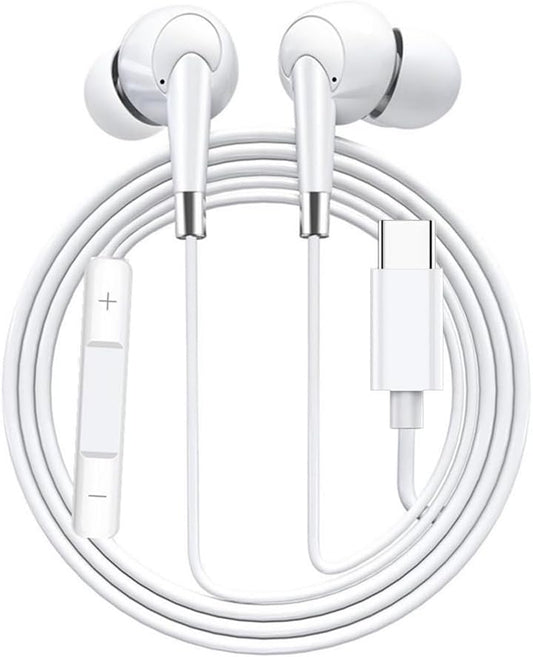 Type C Earphones: Noise-Canceling & Compatible