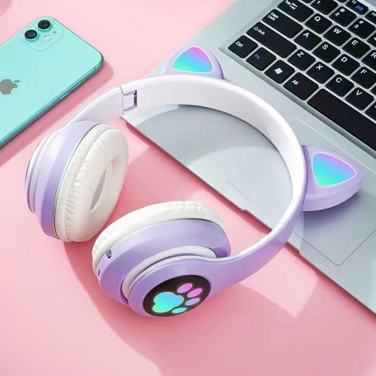 Cute Cat Ear Bluetooth Headphones for Kids