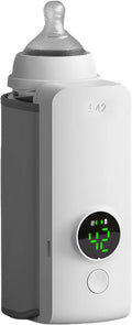 Portable Baby Bottle Warmer for Travel - Fast Heating, Rechargeable