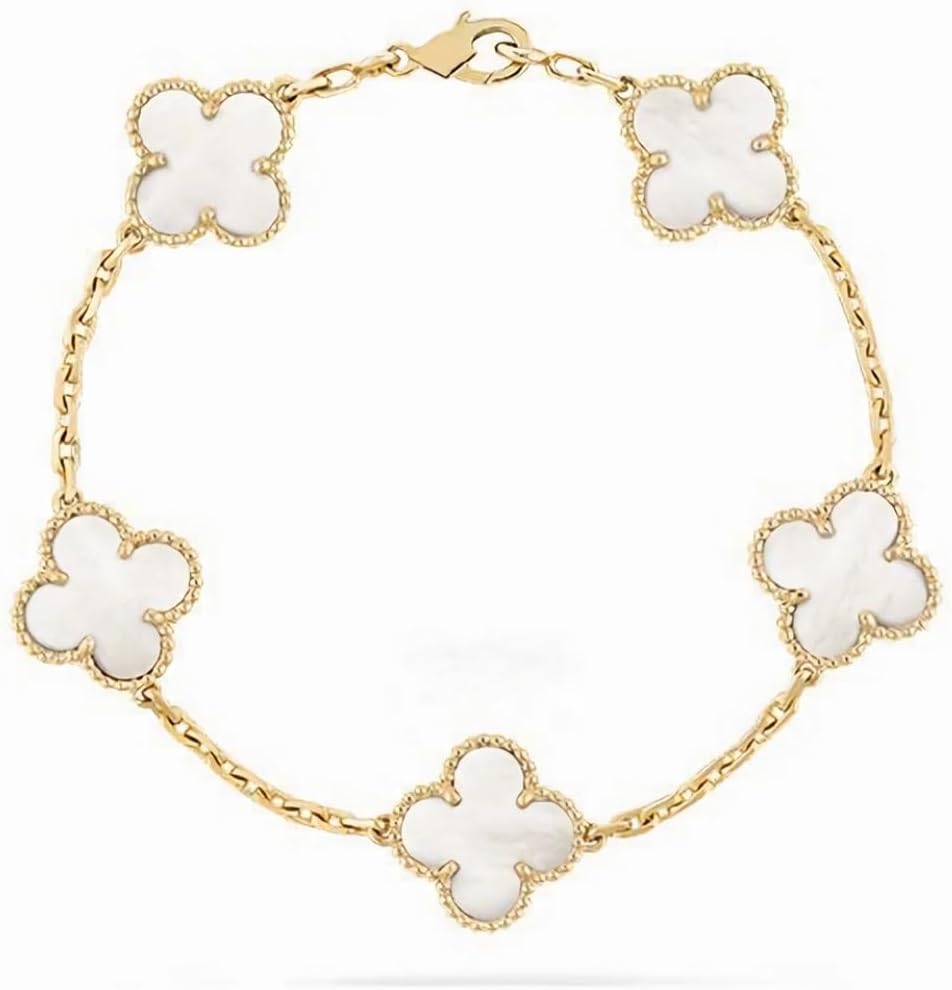18K Gold Plated Clover Lucky Bracelet for Trendy Jewelry Gifts