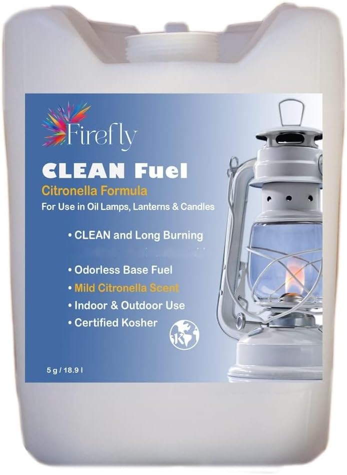 Firefly Kosher Citronella Clean Fuel Lamp Oil - Smokeless & Safe
