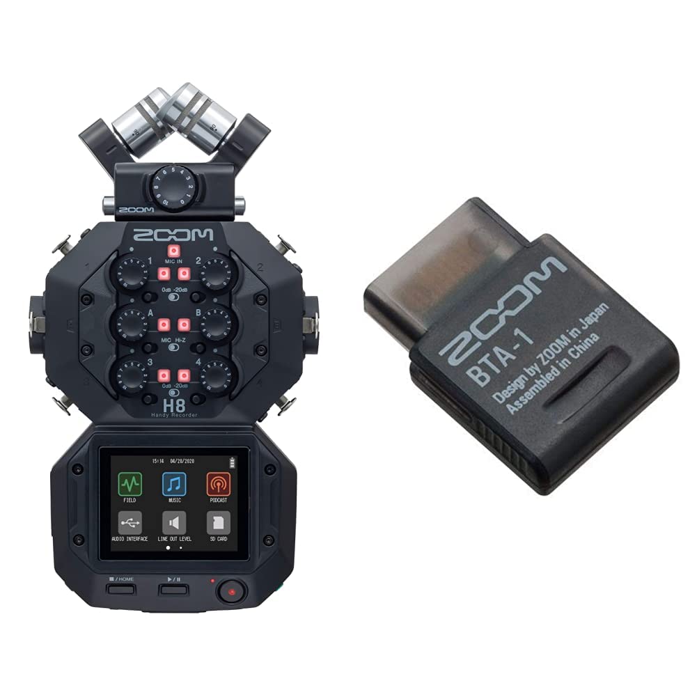 Zoom H8 12-Track Portable Recorder with Bluetooth Adapter