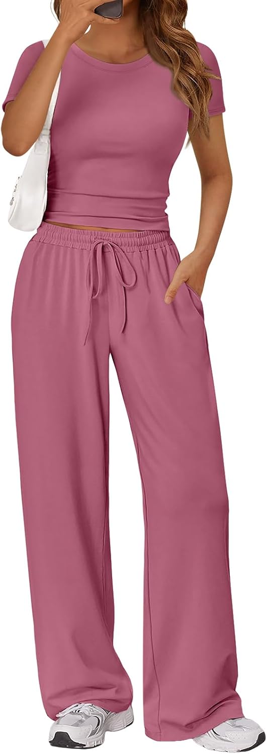 Trendy Queen 2 Piece Matching Summer Sweatsuit Lounge Set